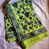 Green Georgette Chinari All over Aari Embroidered Saree