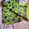 Green Georgette All over Aari Embroidered Saree