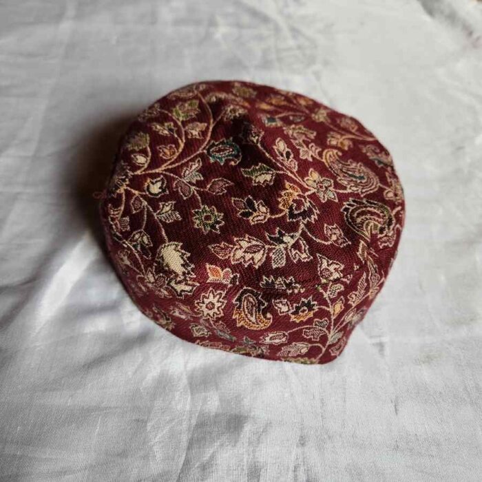 Maroon Posh Kani Cap