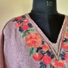 Light brown Crush Cotton Aari Work Kaftan L44