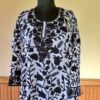 Luxe Black White Georgette All Over Aari Kurta