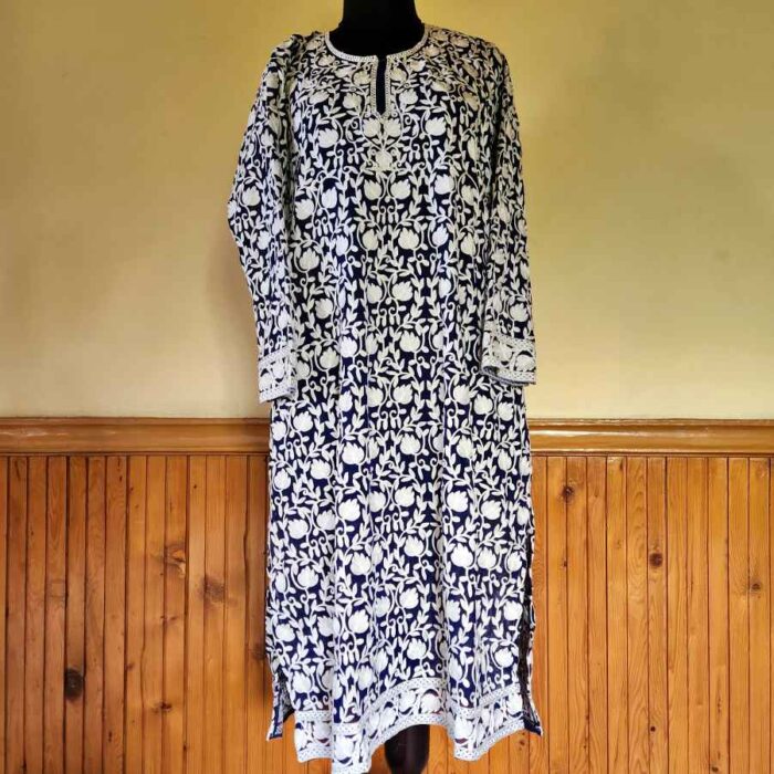 Blue Georgette All Over Aari Kurta - Image 3