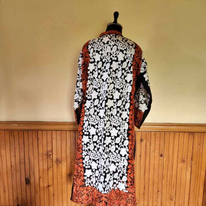 Black Designer Georgette Kurta With All Over Aari - Image 4
