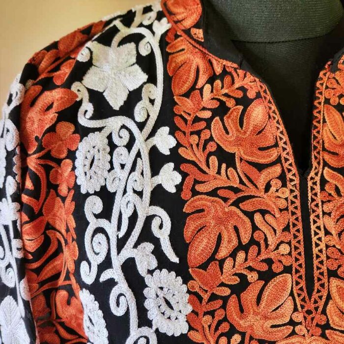 Black Designer Georgette Kurta With All Over Aari - Image 3