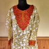 Yellow Georgette Kurta With All Over Aari