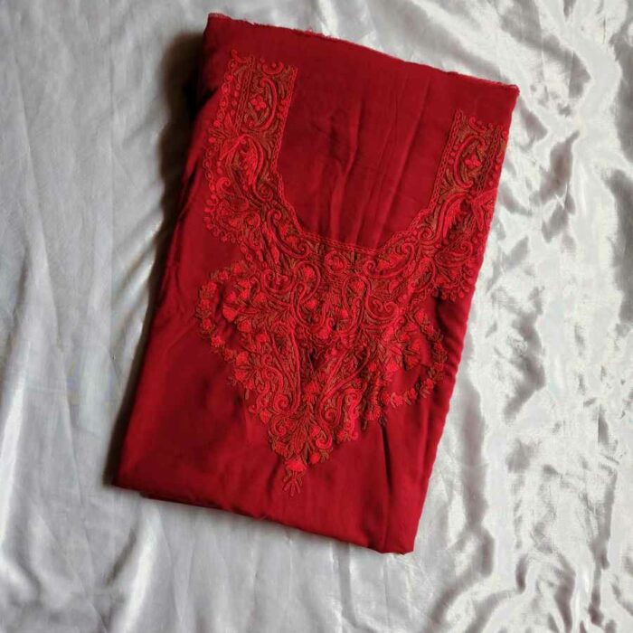 Maroon Lizzi Bizzi 2pc Suit with Hand Aari Work - Image 2