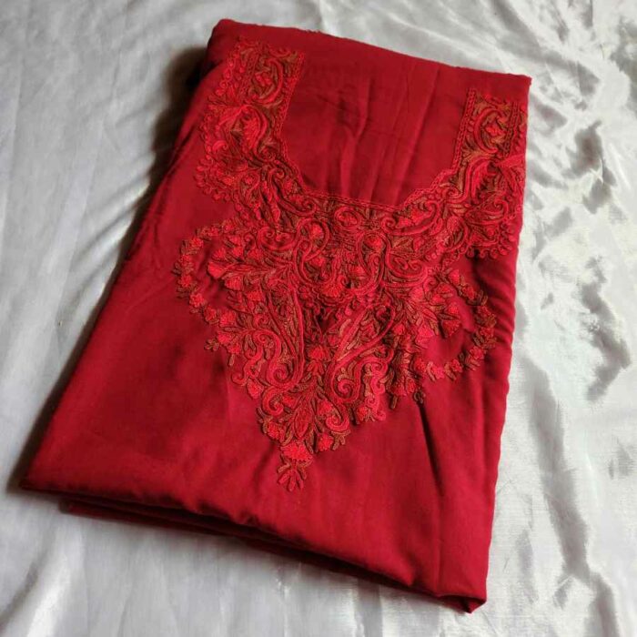 Maroon Lizzi Bizzi 2pc Suit with Hand Aari Work
