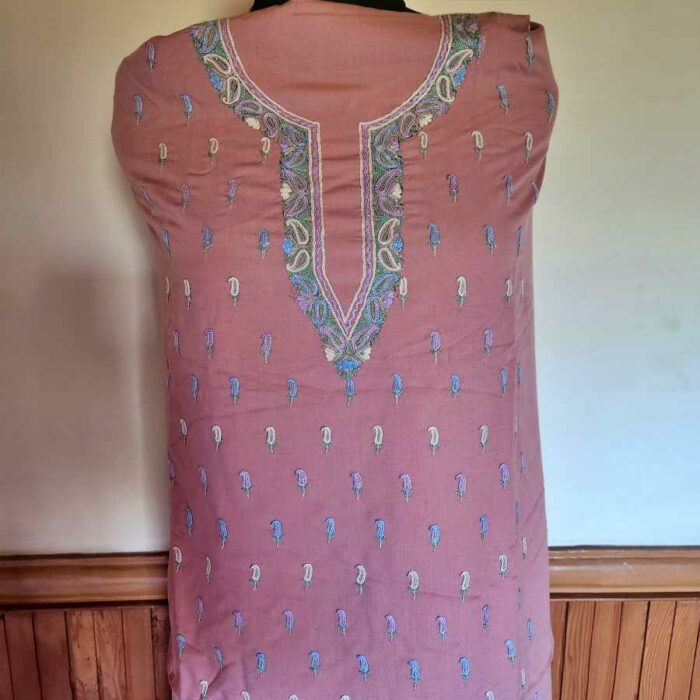 Nunchai Pink Lizi Bizzi 2pc Suit with Hand Aari Work