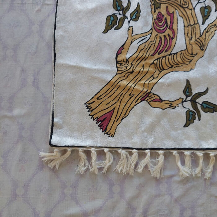 Birds on Tree 3x2 Kashmiri Chainstitch Wall Hanging - Image 3