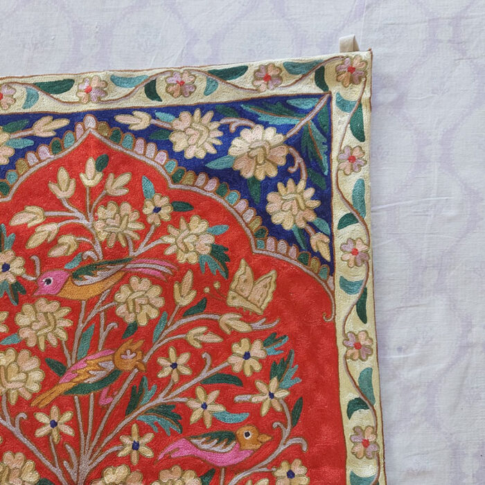 Tree of Life 3x2 Kashmiri Chainstitch Wall Hanging - Image 2