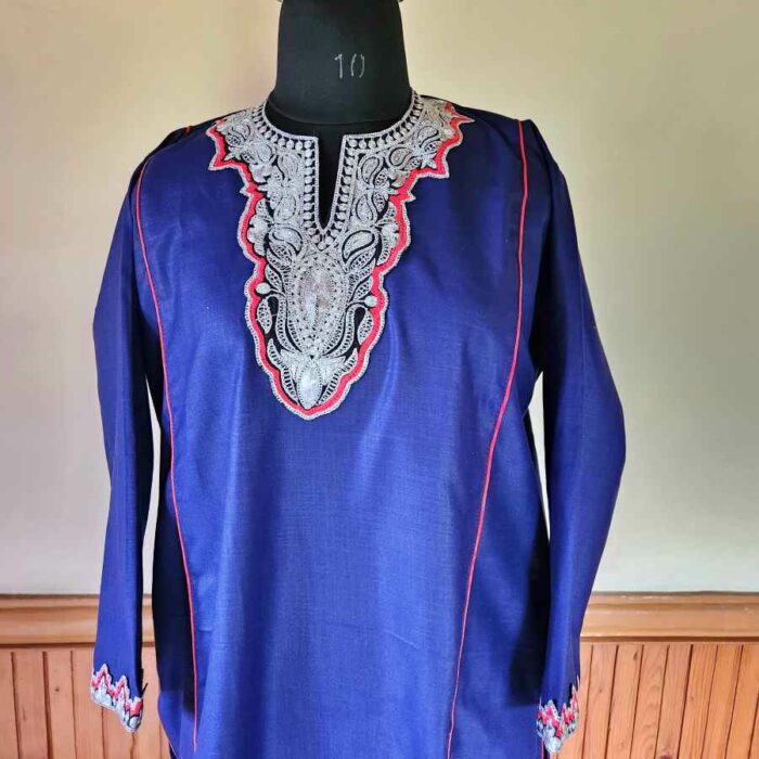 Blue Ruby Cotton Tilla Kurta with Pant