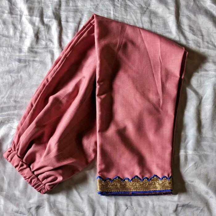 Pink Golden Ruby Cotton Tilla Kurta with Pant - Image 3