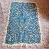 Blue White Namda Rug 6×4Ft Pure Wool Double Work Handmade Aari Embroidered