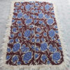Luxury 6×4Ft Pure Wool Double Work Handmade Aari Embroidered Namda Rug