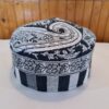 Black White Badami Border Kani Cap