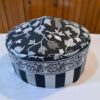 Black White Kani Cap With Border