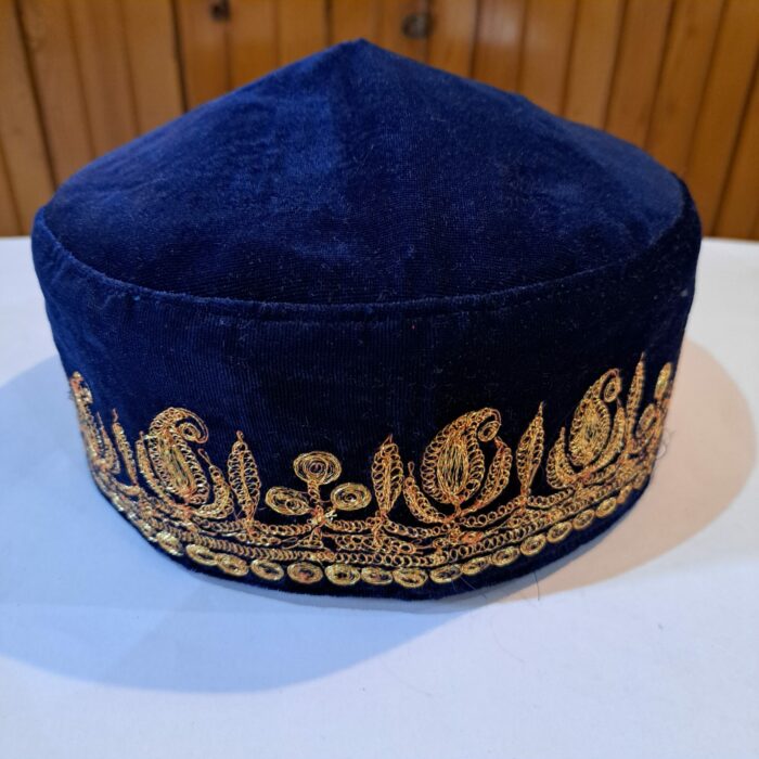 Blue Velvet Golden Tilla Cap