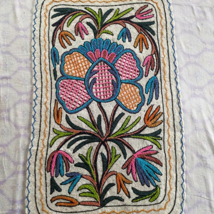 Floral Rectangle Rug, 3Ft×2Ft Handmade Namda Rug
