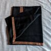 Black Gents Shawl With Sozni Heavy Border Handwork