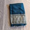 Teal Green Silk Saree With Tilla Work