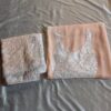 Peach Georgette 3 Piece Suit With Aari Work