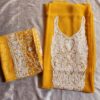 Yellow Georgette 3 Piece Suit With Aari Work