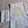 Light Powder Blue Georgette 3 Piece Suit With Aari and Zari Work