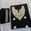 Black Georgette 3 Piece Suit With Aari and Zari Work