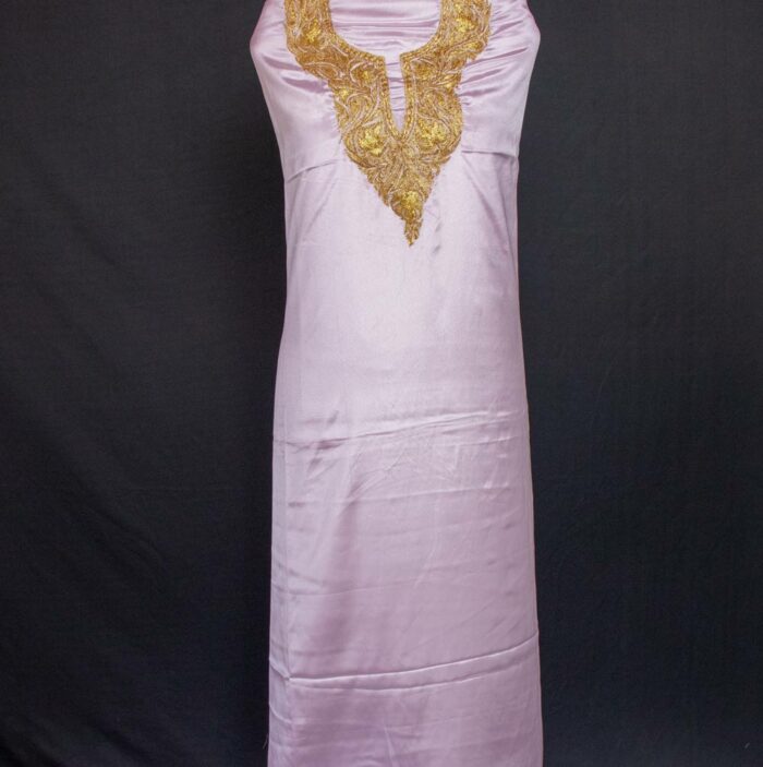 Lavender Satin 2pc Suit with Tilla Embroidery - Image 2