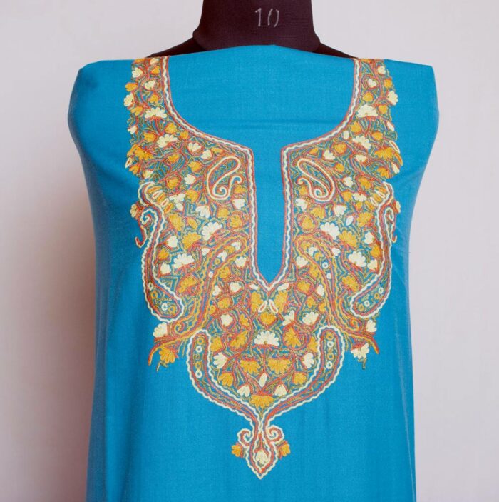 Blue Summer Cool 2pc Suit with Aari Handwork