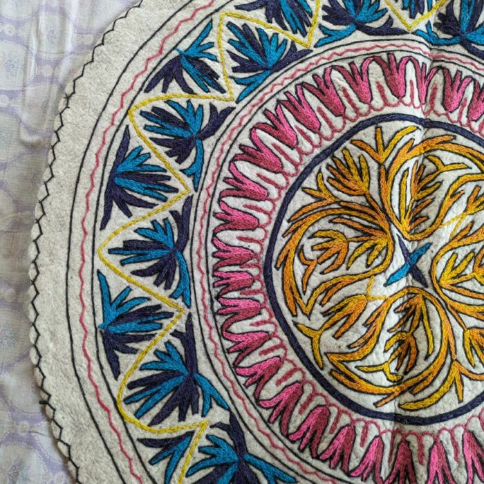 Budshah Handmade Aari Embroidered Wool Namda 4ft - Image 2