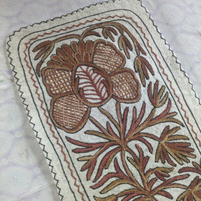 Brown Handmade Namda Runner Rug 6×2 - Image 4