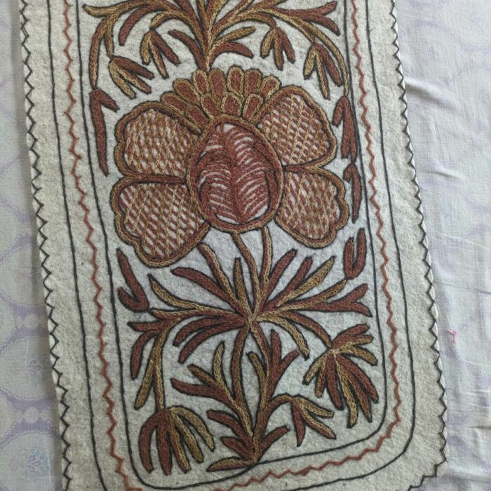 Brown Handmade Namda Runner Rug 6×2 - Image 3
