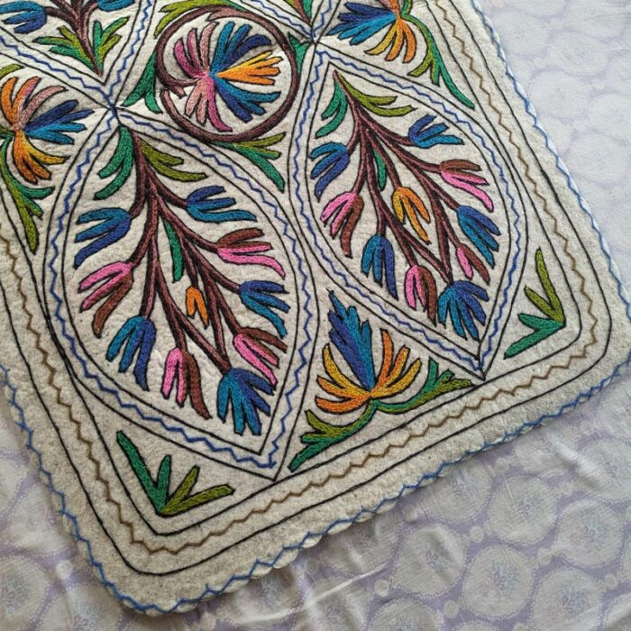 5x3 Gurezi Handmade Aari Embroidered Wool Namda - Image 2