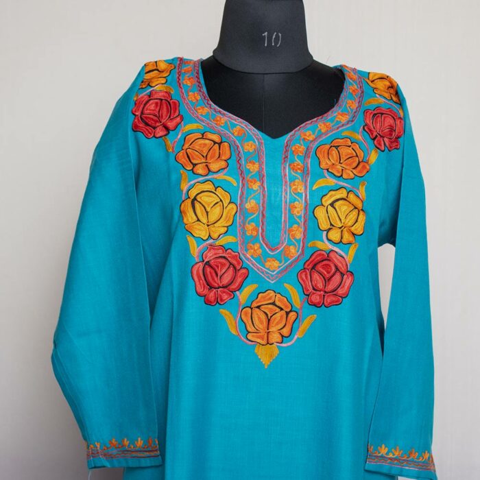 Ferozi Ruby Cotton Aari Kurta