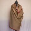 Beige Brown Gents Shawl With Sozni Handwork