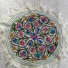 Tabruk 3ft Round Handmade Pure Wool Aari Embroidered Namda Rug