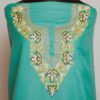 Green Ruby Cotton 2pc Suit with Aari And Tilla Work