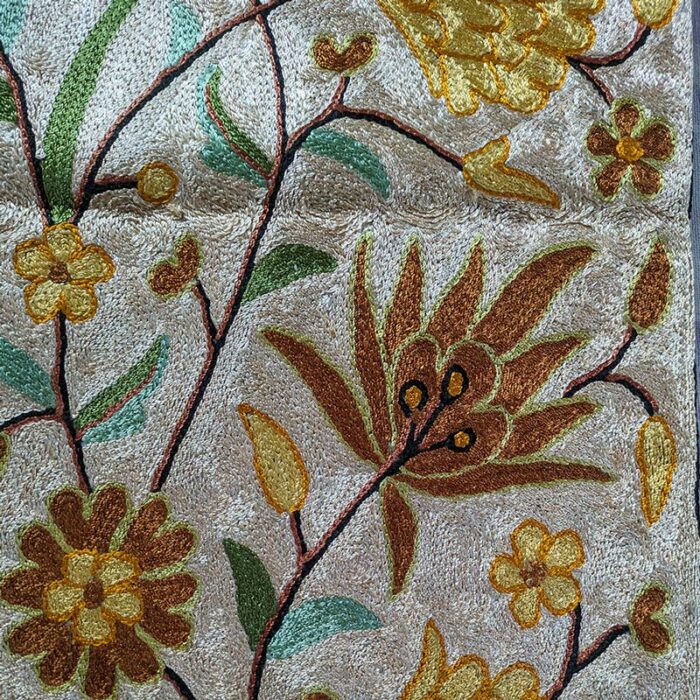 Sone Chainstitch Silk Handmade Runner 4×1ft - Image 3