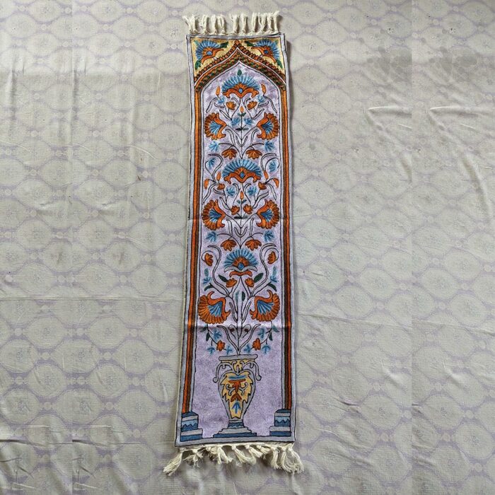 Guldastan Chainstitch Silk Handmade Runner 4×1ft