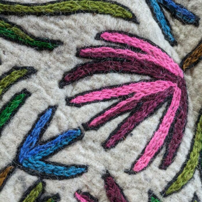 Khilanmarg Handmade Aari Embroidered Wool Namda 4ft - Image 3