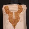 Peach Satin 2pc Suit with Tilla Embroidery