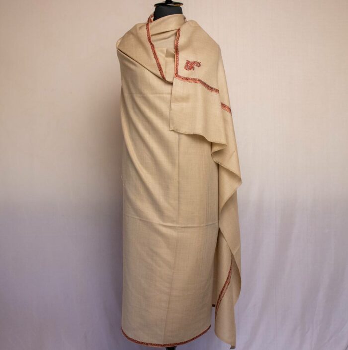 Toosha Rang Gents Shawl With Sozni Handwork