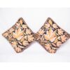 Pair of Black Velvet Crewel 16×16 Cushion Cover