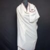 White Gents Shawl With Sozni Handwork
