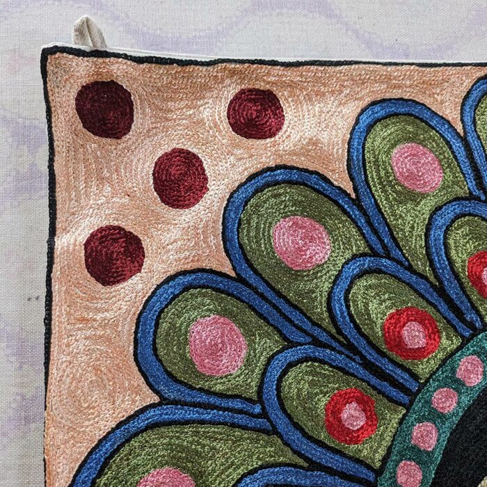 Frida Kahlo 3x2 Kashmiri Chainstitch Wall Hanging - Image 3