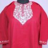 Pink White Cashmilon Ari Pheran (L36)