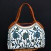 Blue Crewel Casual Handbag