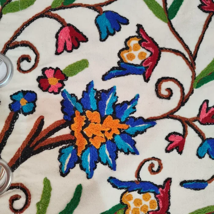 Multicolor Kashmiri Handmade Crewel Work Curtain - Image 5