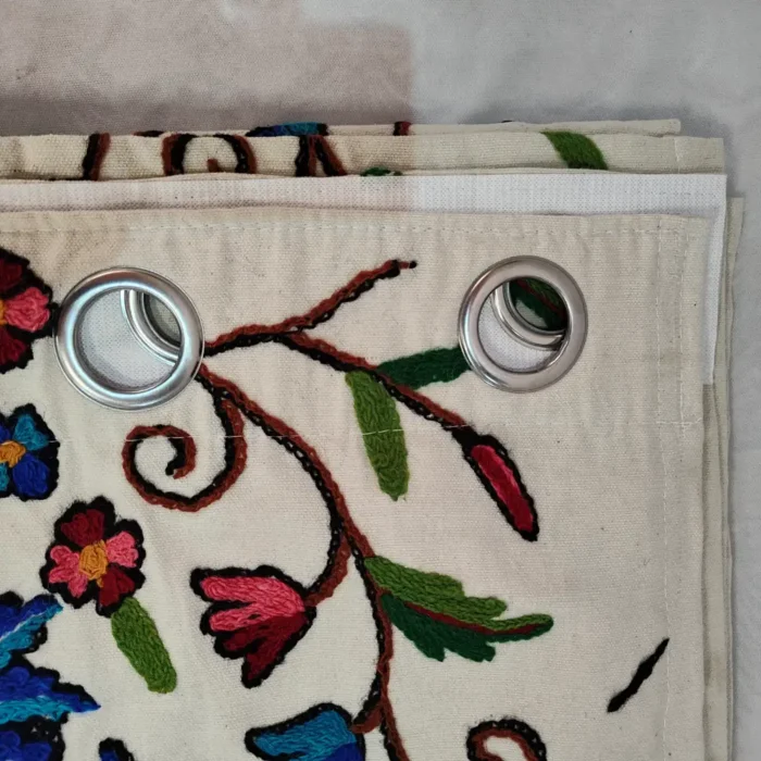 Multicolor Kashmiri Handmade Crewel Work Curtain - Image 6